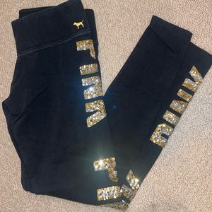 Victoria’s Secret PINK sequin yoga leggings